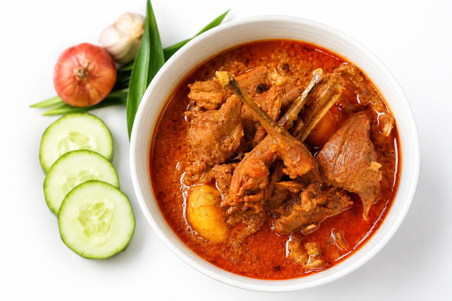 Cooked Quail Meat Bhuna (Baticrom Relish)