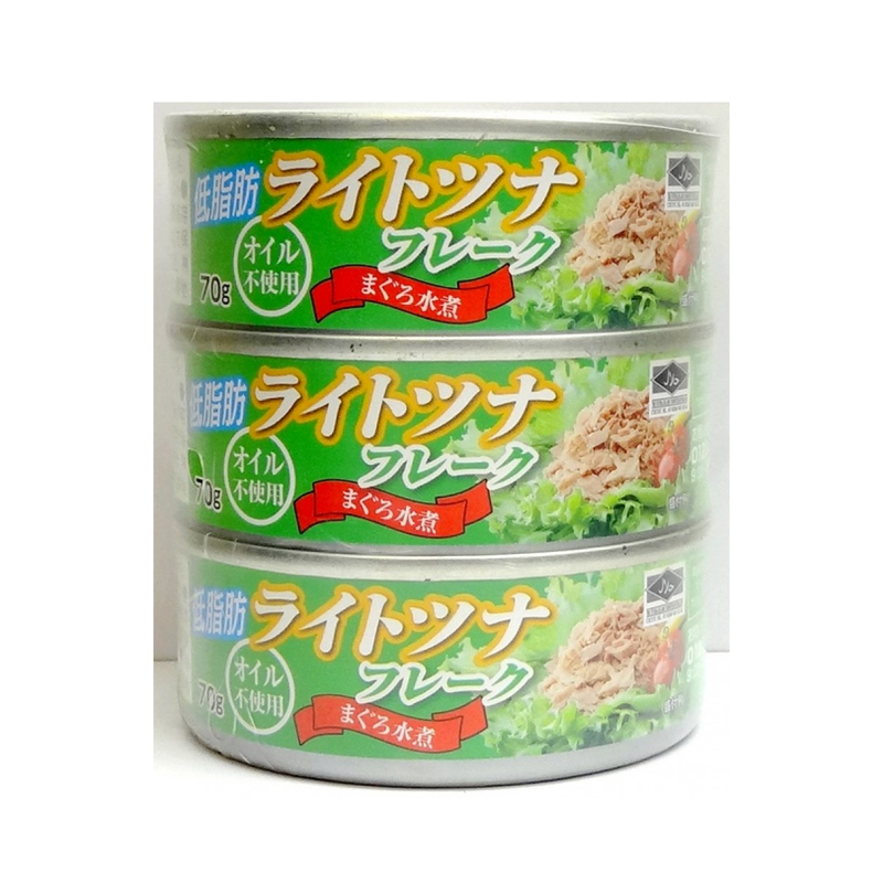 Light Tuna Flake Low Fat Non Oil (Canned) (Green) 70gmX3